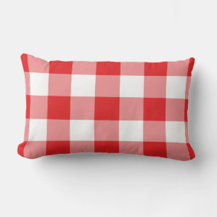 Almofada Lombar Teste padrão vermelho do guingão