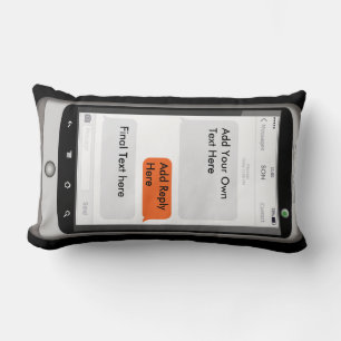 Almofada Lombar TEXTOS ADICIONAIS personalizados do Travesseiro iP