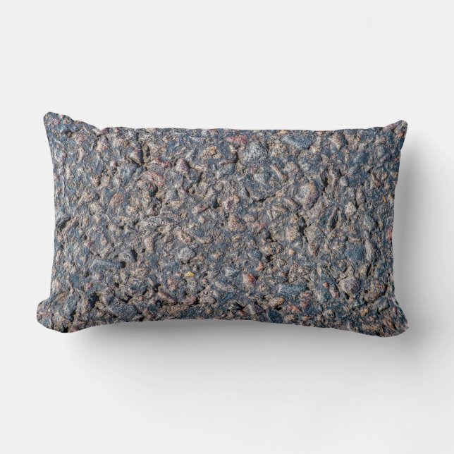 Almofada Lombar Textura de asfalto e seixos (Frente)