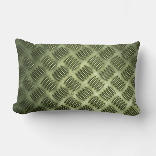 Almofada Lombar Textura de revestimento de aço inoxidável em metal (Frente)