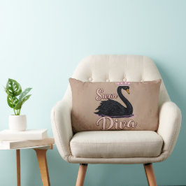 Almofada Lombar The black swan, queen of the water.