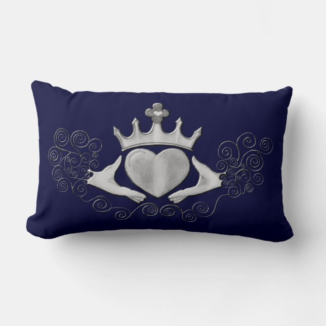 Almofada Lombar The Claddagh (Prata) (Frente)
