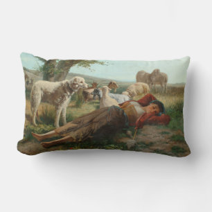 Almofada Lombar The Goatherder Girl's Siesta (por Carlo Ademollo)