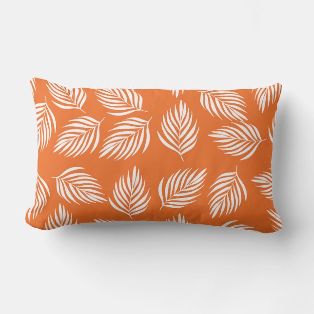 Almofada Lombar Throw Pillow Bold Tropical Leaf Pattern  (Frente)