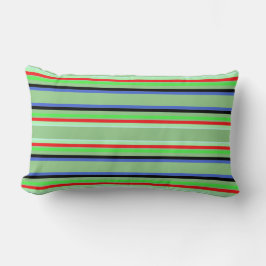 Almofada Lombar Throw Pillow with Christmas stripes