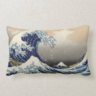 Almofada Lombar Tidal Wave de Kanagawa Vintage Oriental Art