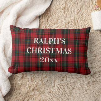 Almofada Lombar Timeless Tartan Plaid Red Black Ralph Christmas