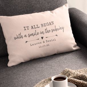 Almofada Lombar Tinta-Chic Personalizada Onde Tudo Começou Dia de