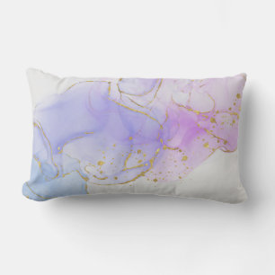 Almofada Lombar Tinta rosa, púrpura e azul de álcool