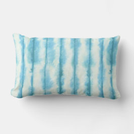 Almofada Lombar Tinta Turquesa Shibori Amarrado 