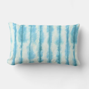 Almofada Lombar Tinta Turquesa Shibori Amarrado