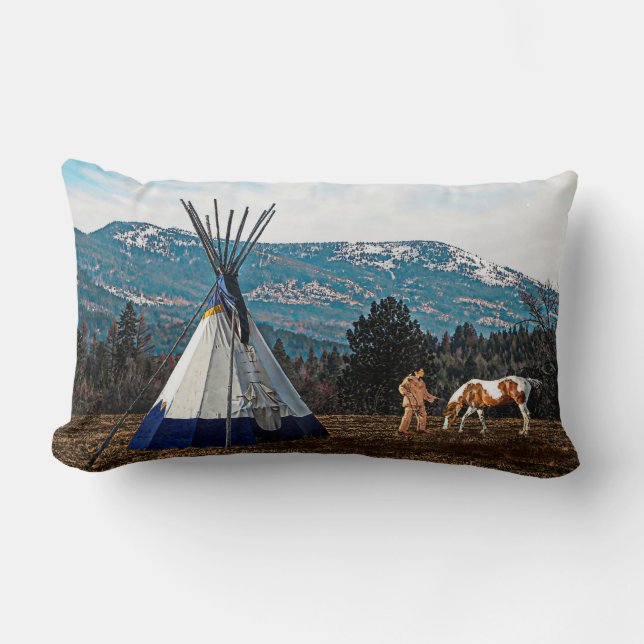 Almofada Lombar Tipi - Campo de inverno (Frente)