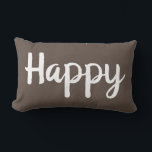 Almofada Lombar Tipografia bonito HAPPY | Travesseiro lombar<br><div class="desc">CASA DO SWEET | NOSSA CASA | BEM-VINDO À NOSSA CASA | DESCOR DOMÉSTICO E ACESSÓRIOS DE MODA | CONFORTÁVEL | SERENE | HAVEN | ABATIDO | FÉ | FELIZ | A VIDA É BOA | A VIDA É MELHOR EM CASA | CRENÇA E AMOR |</div>