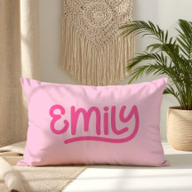 Típografia de letra manuscrita rosa fofa Emily