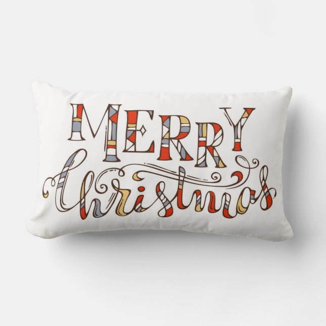 Almofada Lombar Tipografia Feliz de Natal (Frente)