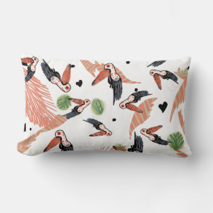 Almofada Lombar Toucan Birds Summer Tropical Greenery Art
