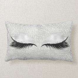 Almofada Lombar Traços de Ativação do Glam Preto Glitter Sequência