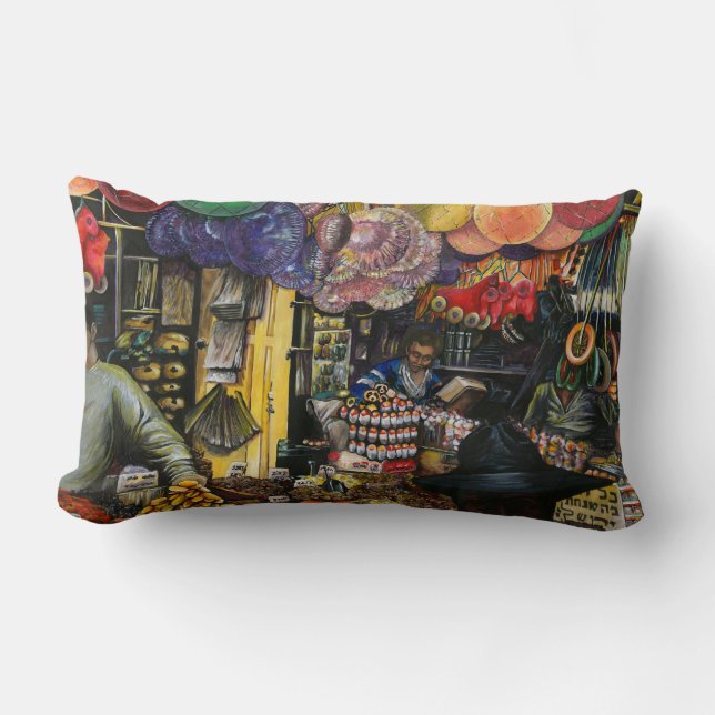 Almofada Lombar Tradições do Comércio Antigo, Jerusalém (Frente)