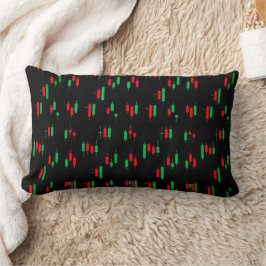 Almofada Lombar Trading Chart Pattern Streetwear Red Green Candle