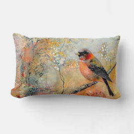 Almofada Lombar Tranquil Autumn Robin Lumbar Travesseiro decorativ