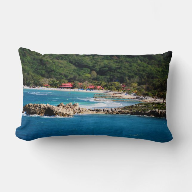 Almofada Lombar Tranquil Island Paradise Labadee Haiti (Frente)