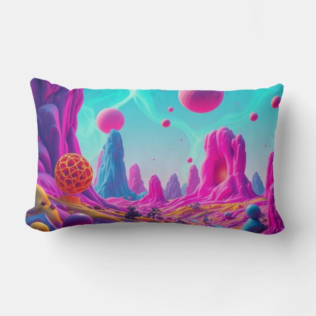 Almofada Lombar  Traumplanet der Farben – Jenseits der Realität (Frente)