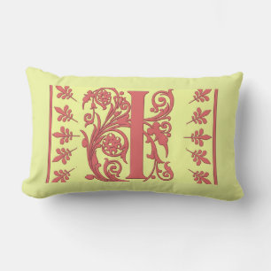 Almofada Lombar TRAVERSE PILLOW - Rosa I em Fundo AMARELO