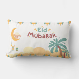 Almofada Lombar Travesseira Decorativa Lua Pastel & Palmeira Eid M