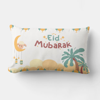 Almofada Lombar Travesseira Decorativa Lua Pastel & Palmeira Eid M