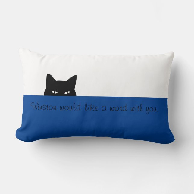 Almofada Lombar Travesseira Sneaky Cat (Frente)