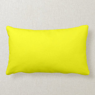 Almofada Lombar travesseiro amarelo sólido brilhante