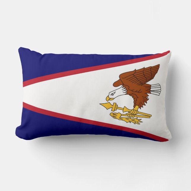 Almofada Lombar Travesseiro americano Samoa Flag American MoJo (Frente)