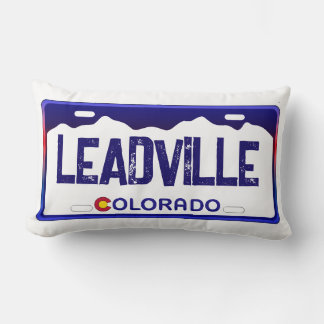 Almofada Lombar Travesseiro azul de matrícula Leadville Colorado