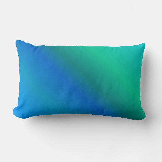 Almofada Lombar Travesseiro Azul e Teal (Frente)