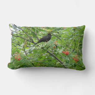 Almofada Lombar Travesseiro Blackbird e Berries