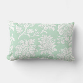 Almofada Lombar Travesseiro bonito Mint Green Damask