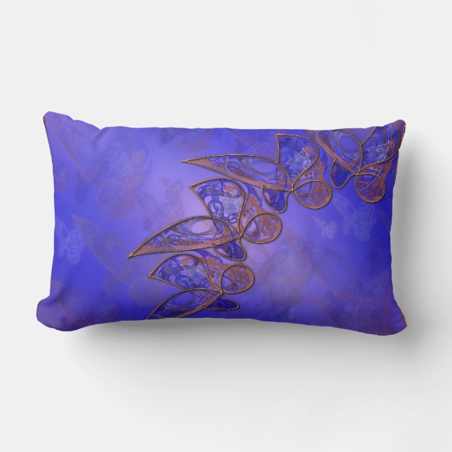 Almofada Lombar Travesseiro Borboletas de Cobre (Frente)