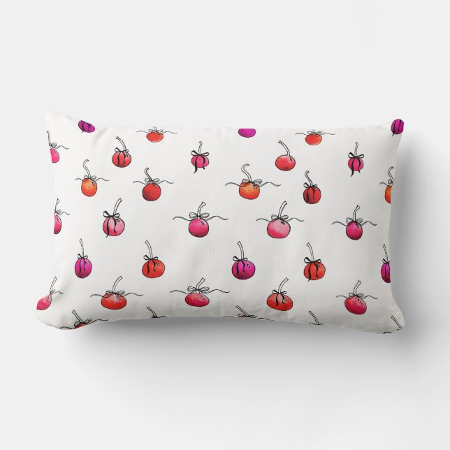 Almofada Lombar Travesseiro Cherry Coquette Quarto de Meninas (Frente)