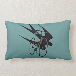 Almofada Lombar Travesseiro cinzento da silhueta do pássaro do