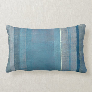 Almofada Lombar Travesseiro cinzento e azul da "névoa" da arte