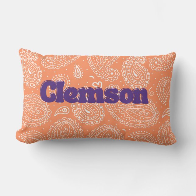 Almofada Lombar Travesseiro Clemson (Frente)