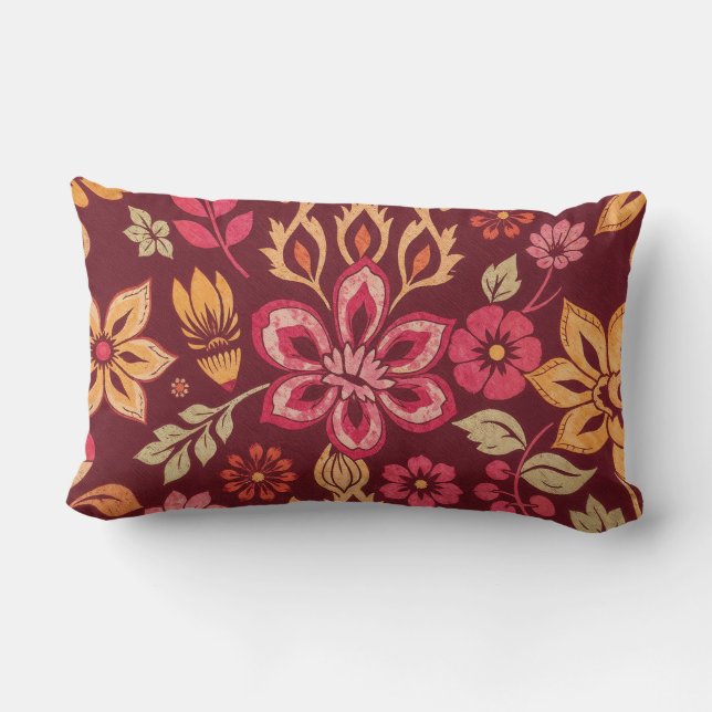 Almofada Lombar Travesseiro com padrão batik (Verso)