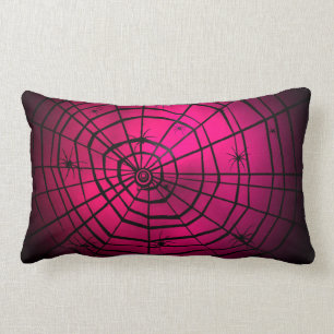 Almofada Lombar Travesseiro cor-de-rosa da Web de aranhas