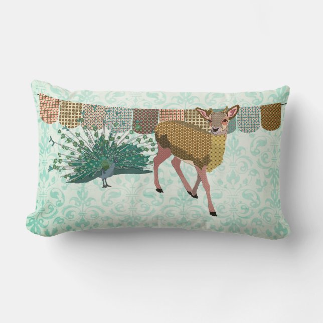 Almofada Lombar Travesseiro cor-de-rosa de Mojo dos cervos & do (Frente)
