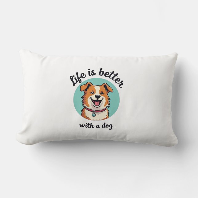 Almofada Lombar Travesseiro Cozy dos Pássaros Cães (Frente)