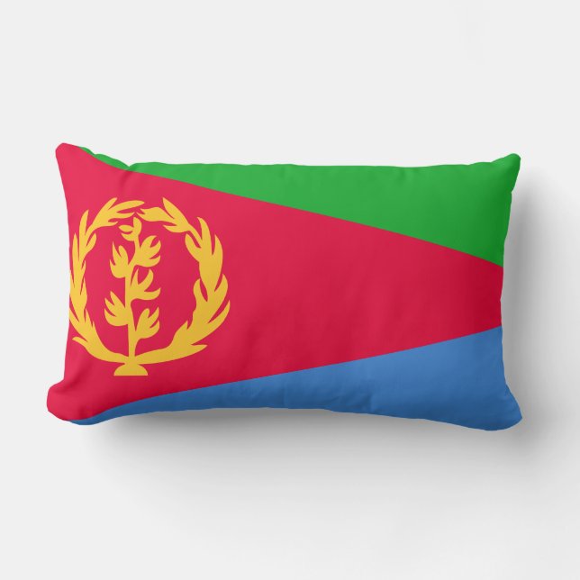 Almofada Lombar Travesseiro da bandeira eritreia (Frente)