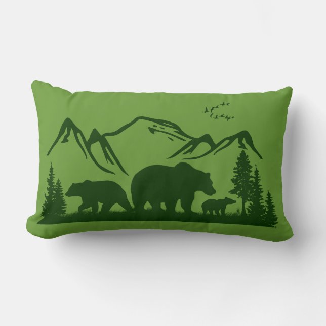 Almofada Lombar Travesseiro da decoração do alojamento do urso (Frente)