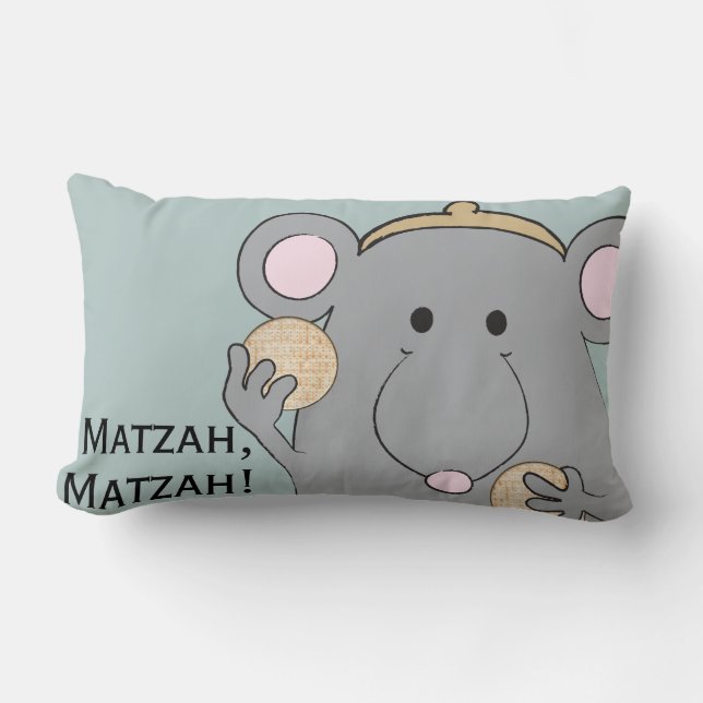 Almofada Lombar Travesseiro da Páscoa "Matzah, Matzah!" (Frente)