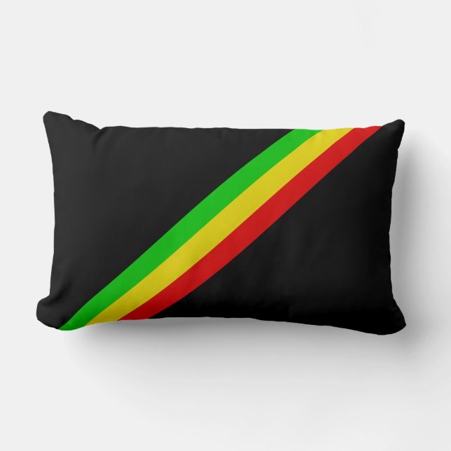Almofada Lombar Travesseiro das listras de Rasta (Frente)