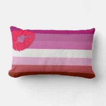 Travesseiro de Arremesso com a Bandeira Lésbica